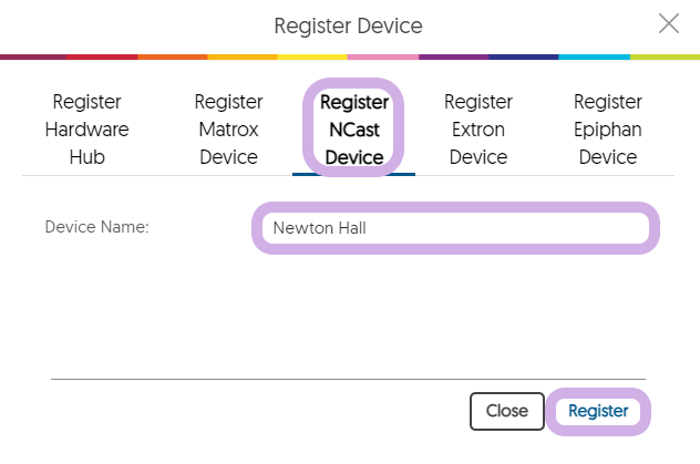 Registering An Ncast Device To The Video Platform Yuja Help Center