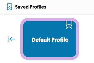 The Saved Profiles panel featuring the newly created profile.
