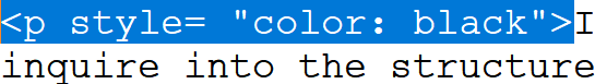 The color value is set to black in HTML.