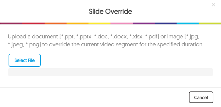 Slide Override panel.