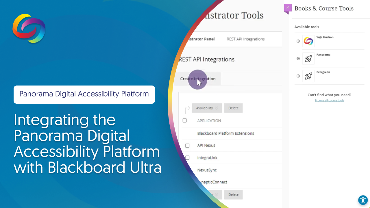 Integrating the Panorama Digital Accessibility Platform with Blackboard Ultra