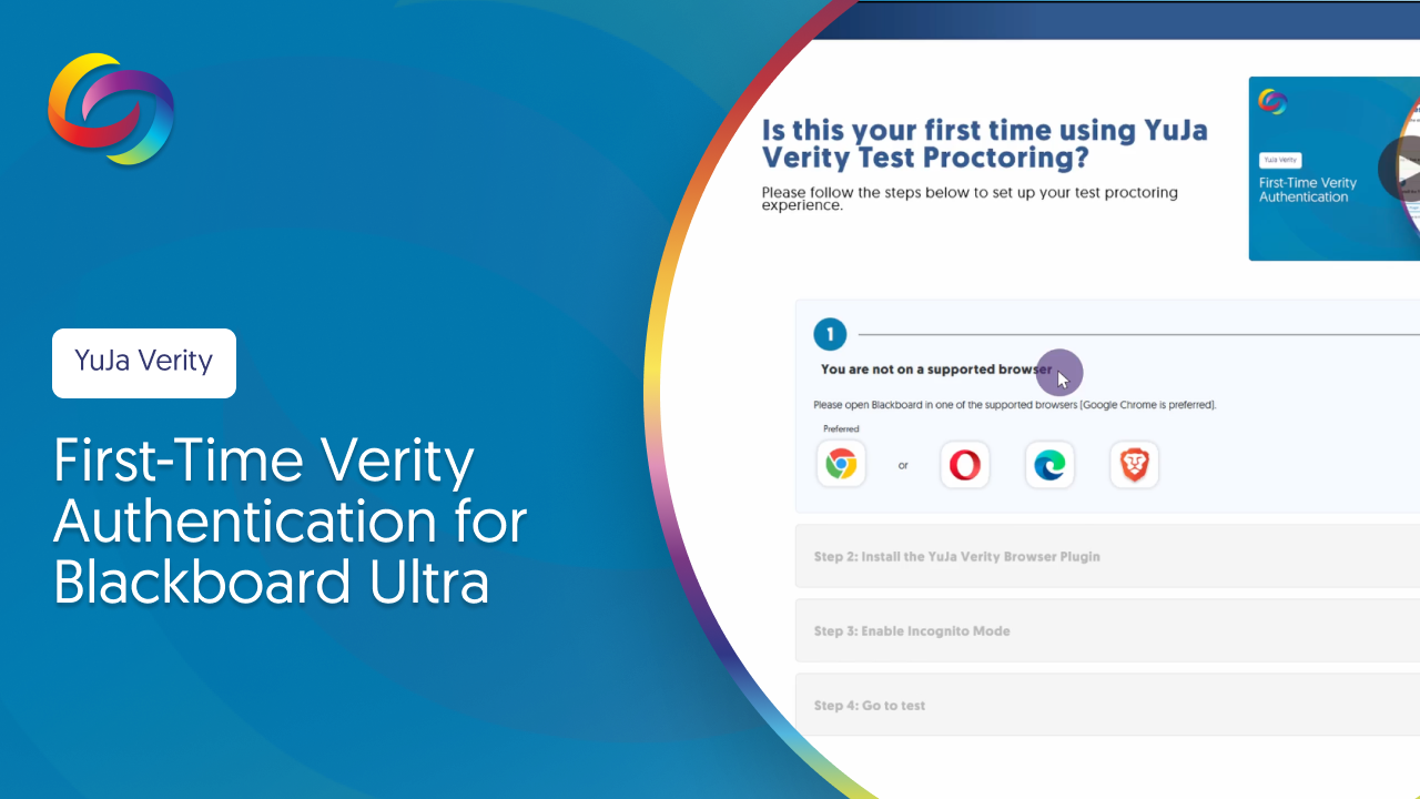 First-Time Verity Authentication for Blackboard Ultra
