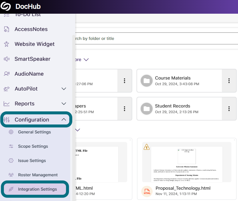 A view of the Panorama’s home page highlighting the Configuration and Integration Settings button.