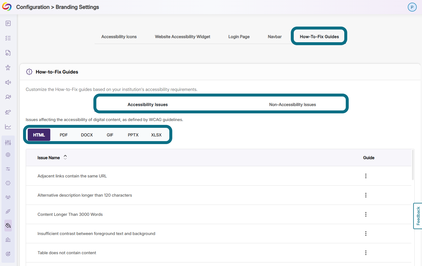 an image showing the settings of the how to fix guuide in Panorama.