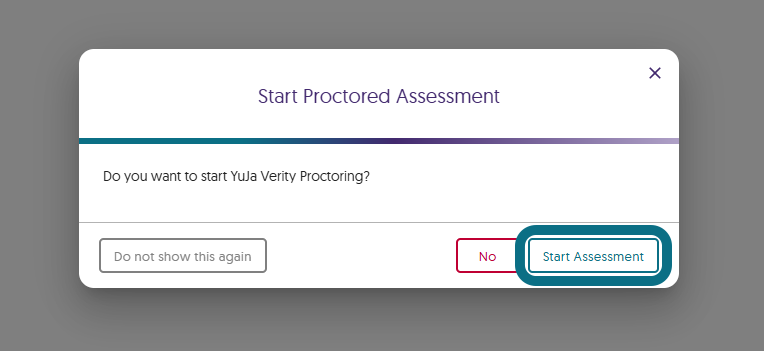 pop up window of starting a third-party assessment
