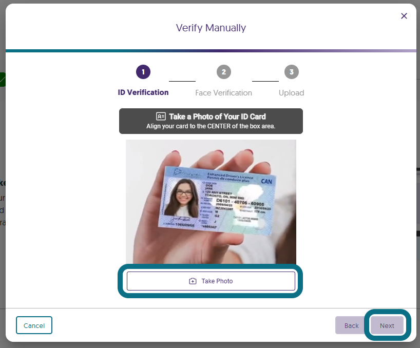 The ID Verification within the Proctoring Readiness Check.