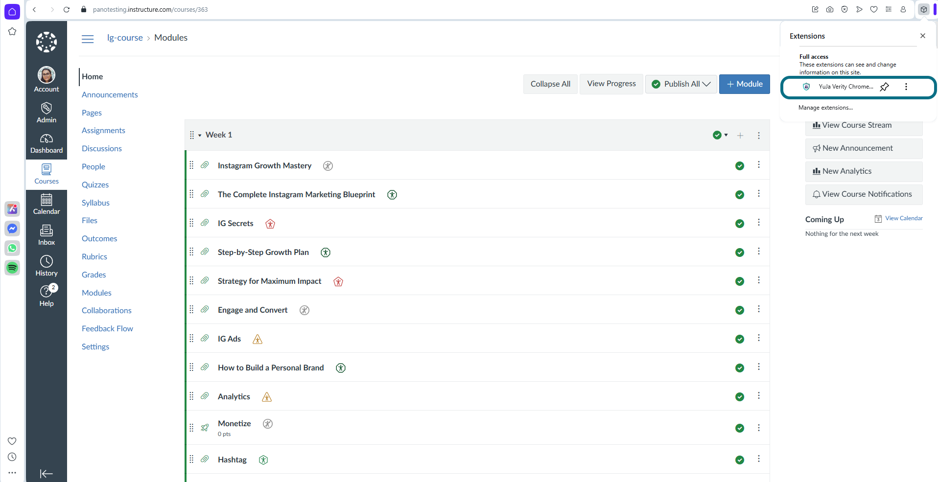 YuJu extension in the Opera browser