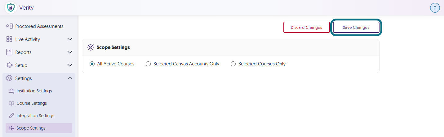 Verity save all courses
