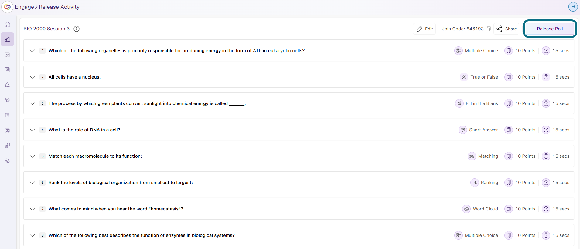 Engage Release Poll