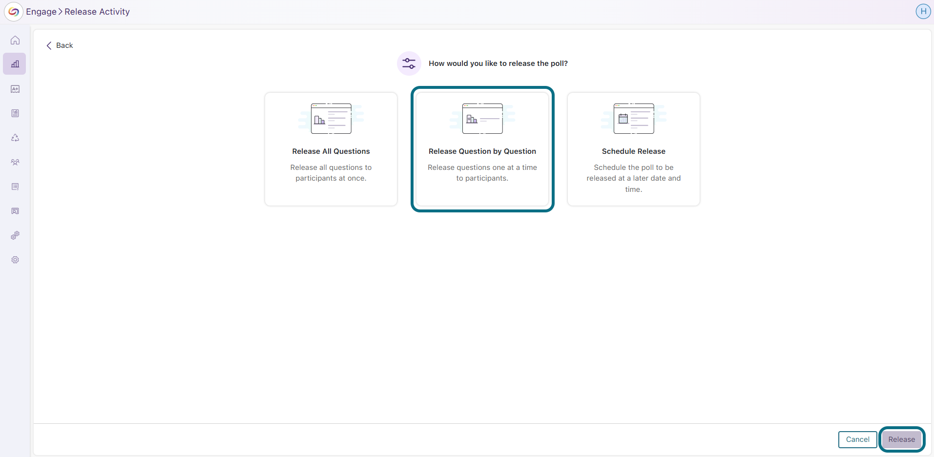 Engage Release Question by Question