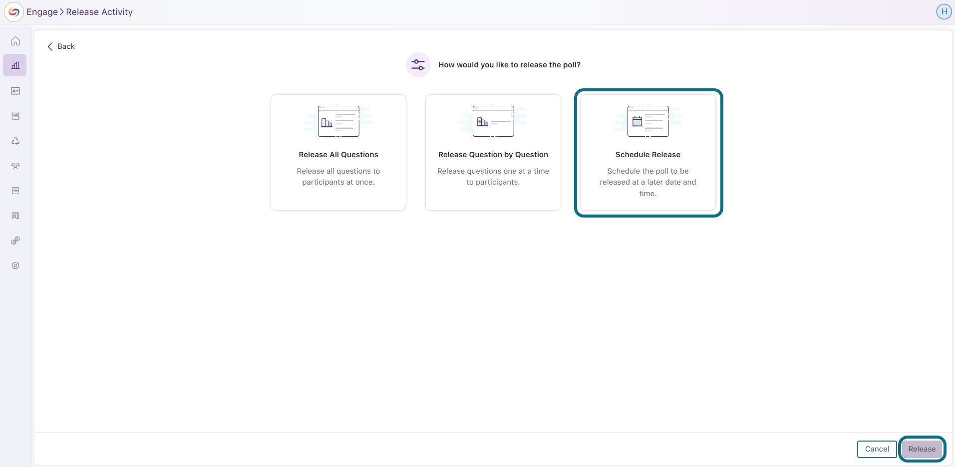 Engage Schedule Release