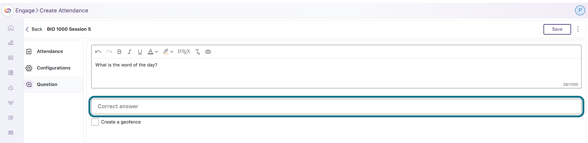 Engage enter the correct answer