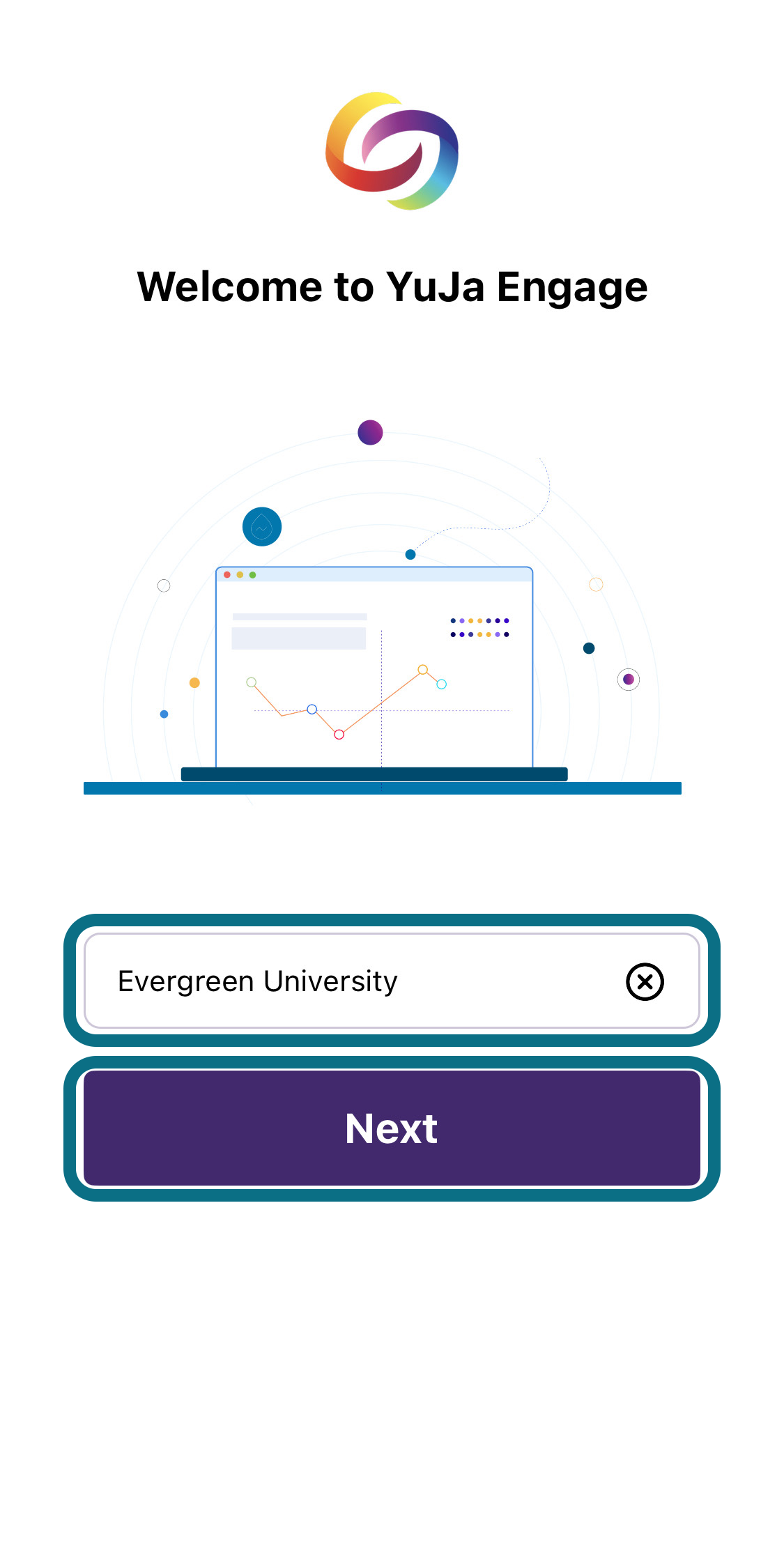 Engage app tap Next