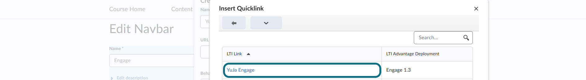 D2L Brightspace add Engage LTI link
