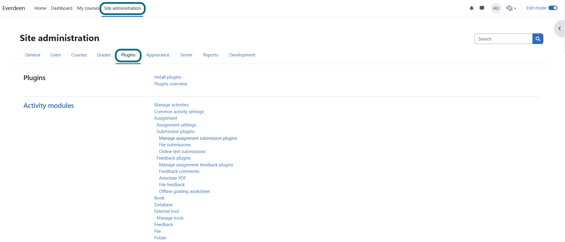 Moodle how to edit plugins