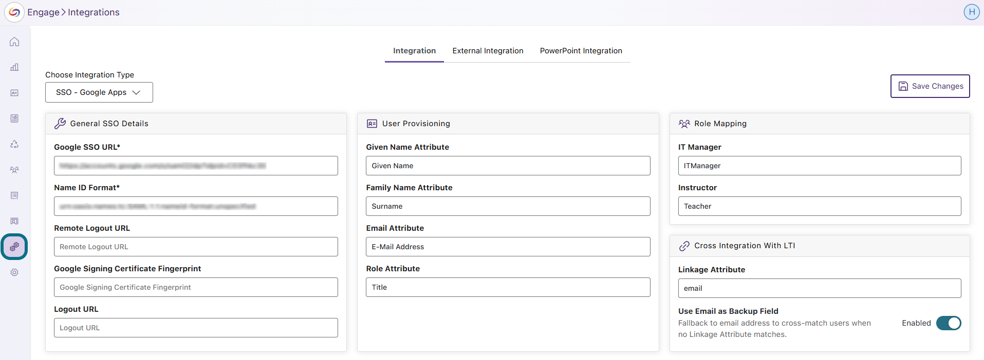 Engage select Integrations