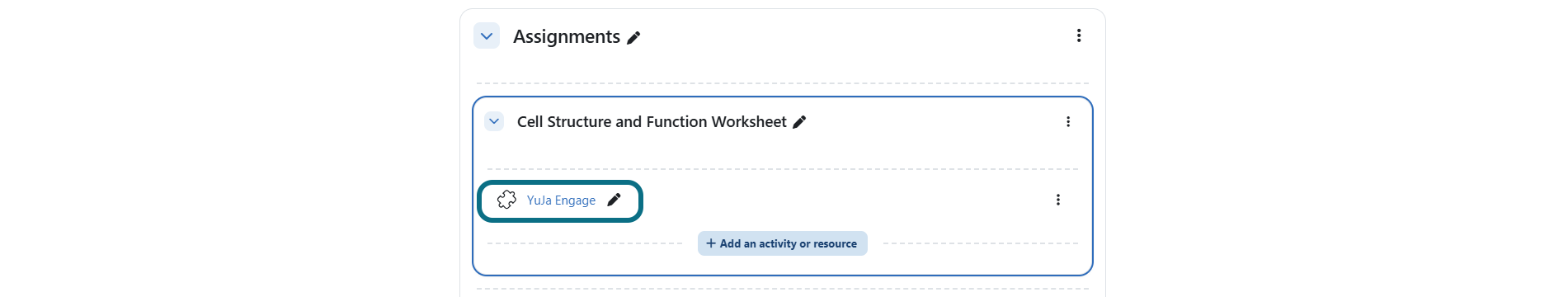 Moodle select the Engage LTI link