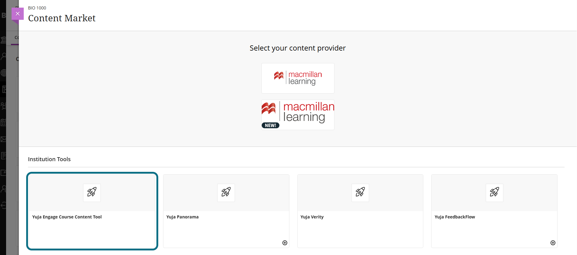 Blackboard Ultra locate the LTI link