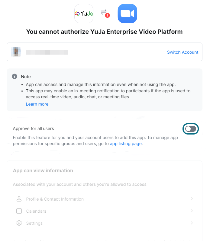 Allow users to connect Zoom and Lumina
