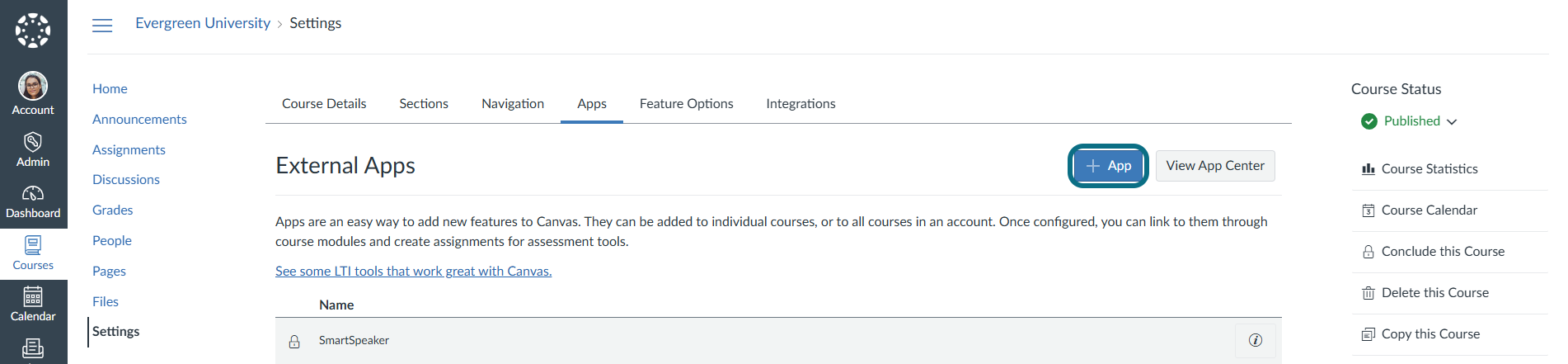 Canvas apps page with plus app button circled