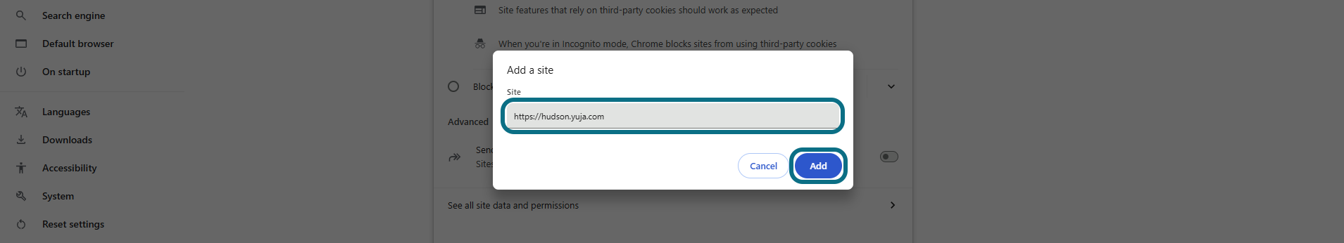 Chrome enter YuJa URL