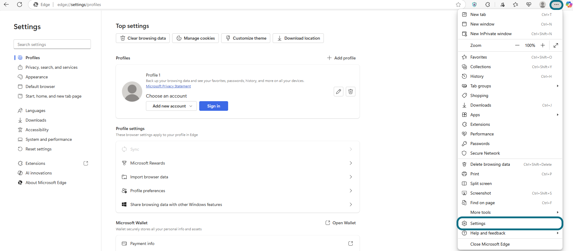 Firefox Settings