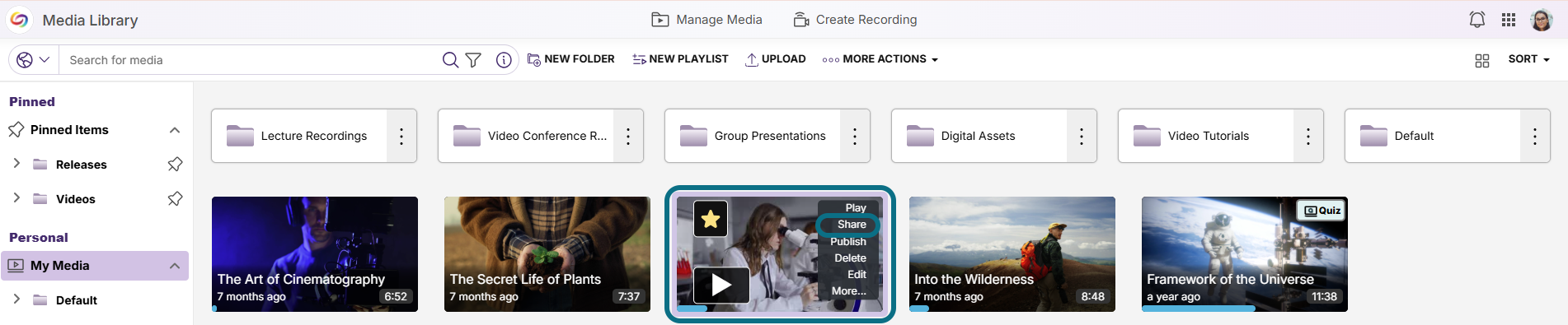 Lumina share media