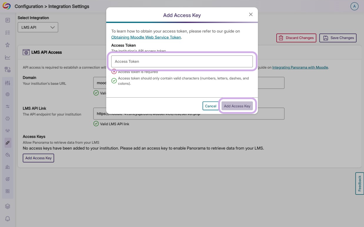 add acess key window.