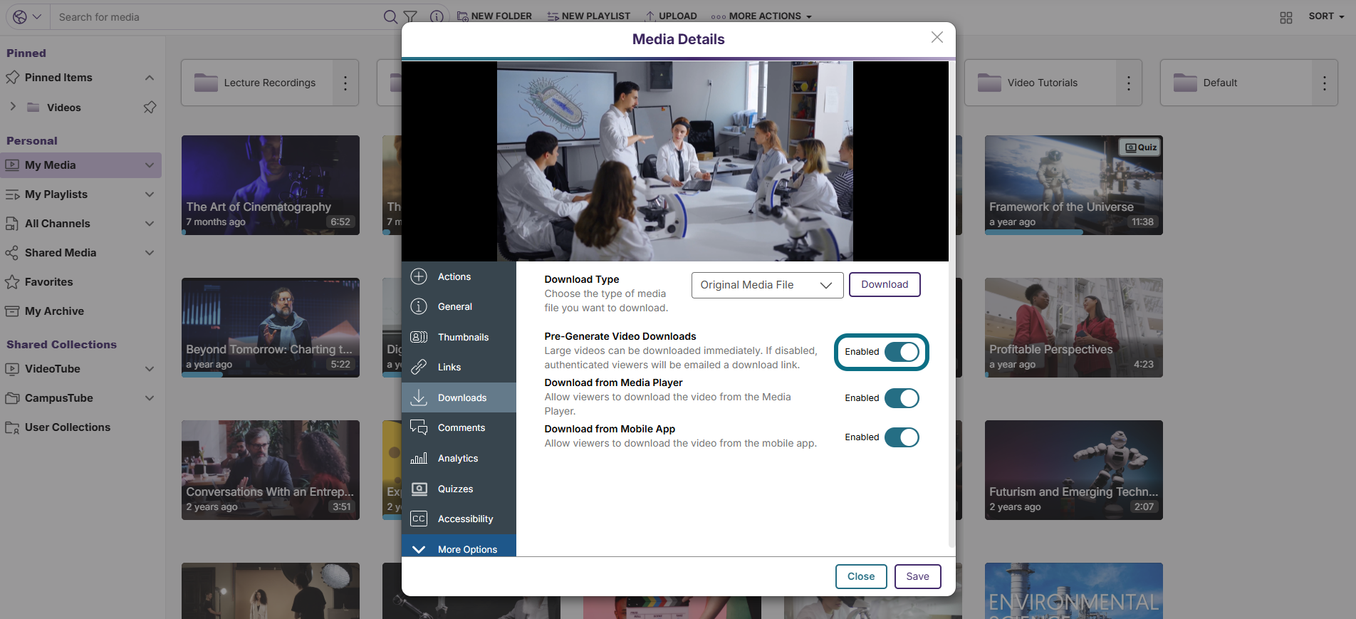 Lumina Pre-Generate Video Downloads