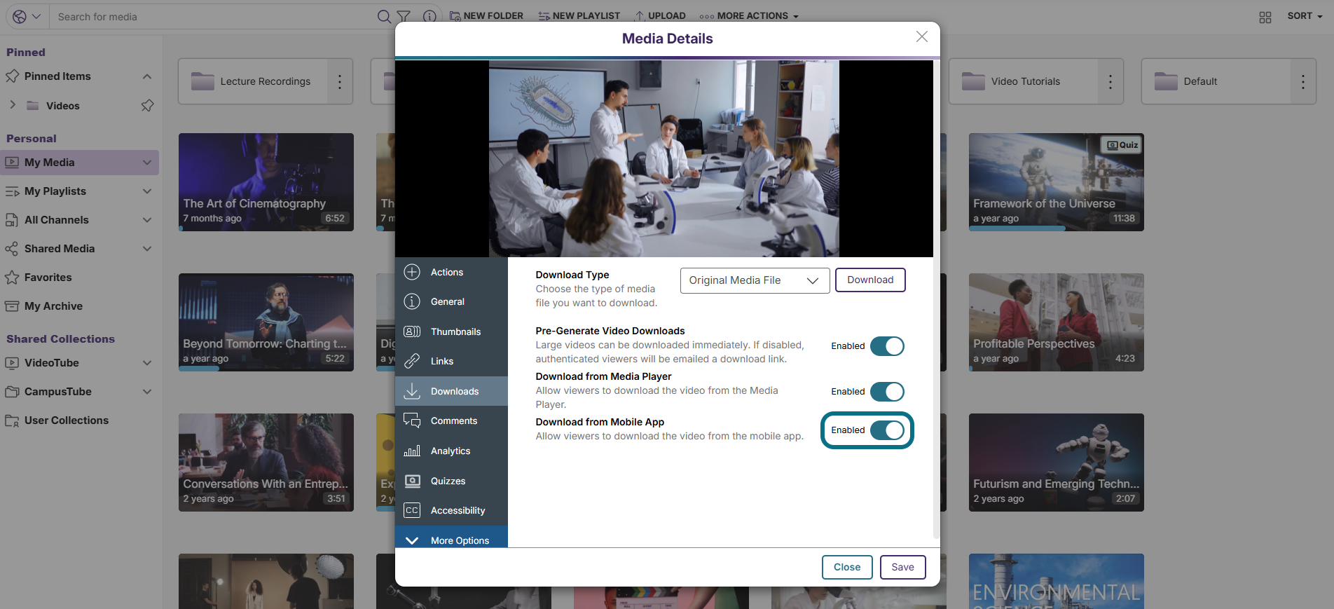 Lumina Download in Mobile App