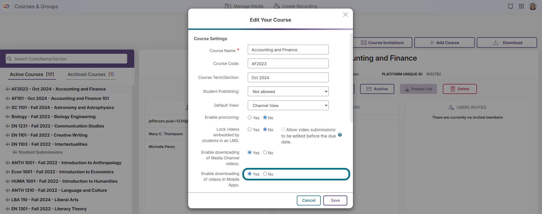 Lumina download videos in Mobile Apps