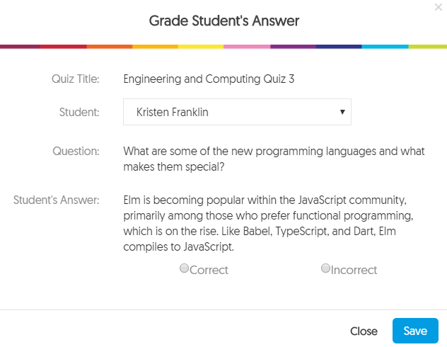 Grading Short Answer Quizzes for Gradebook Sync – YuJa Help Center