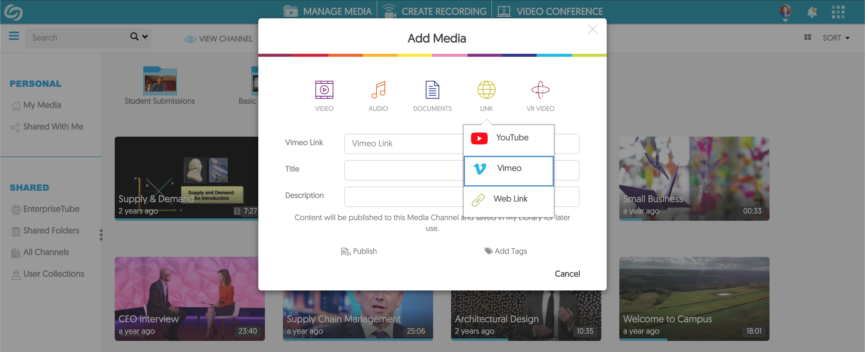 Upload Vimeo Video