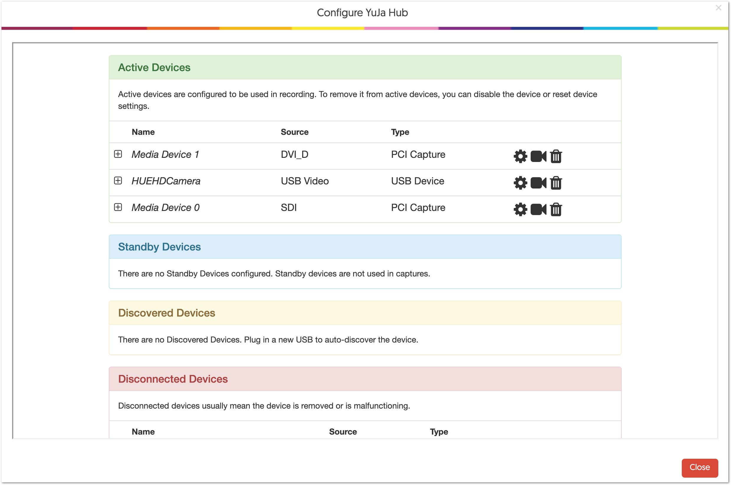 Configuring the Hardware Hub YuJa