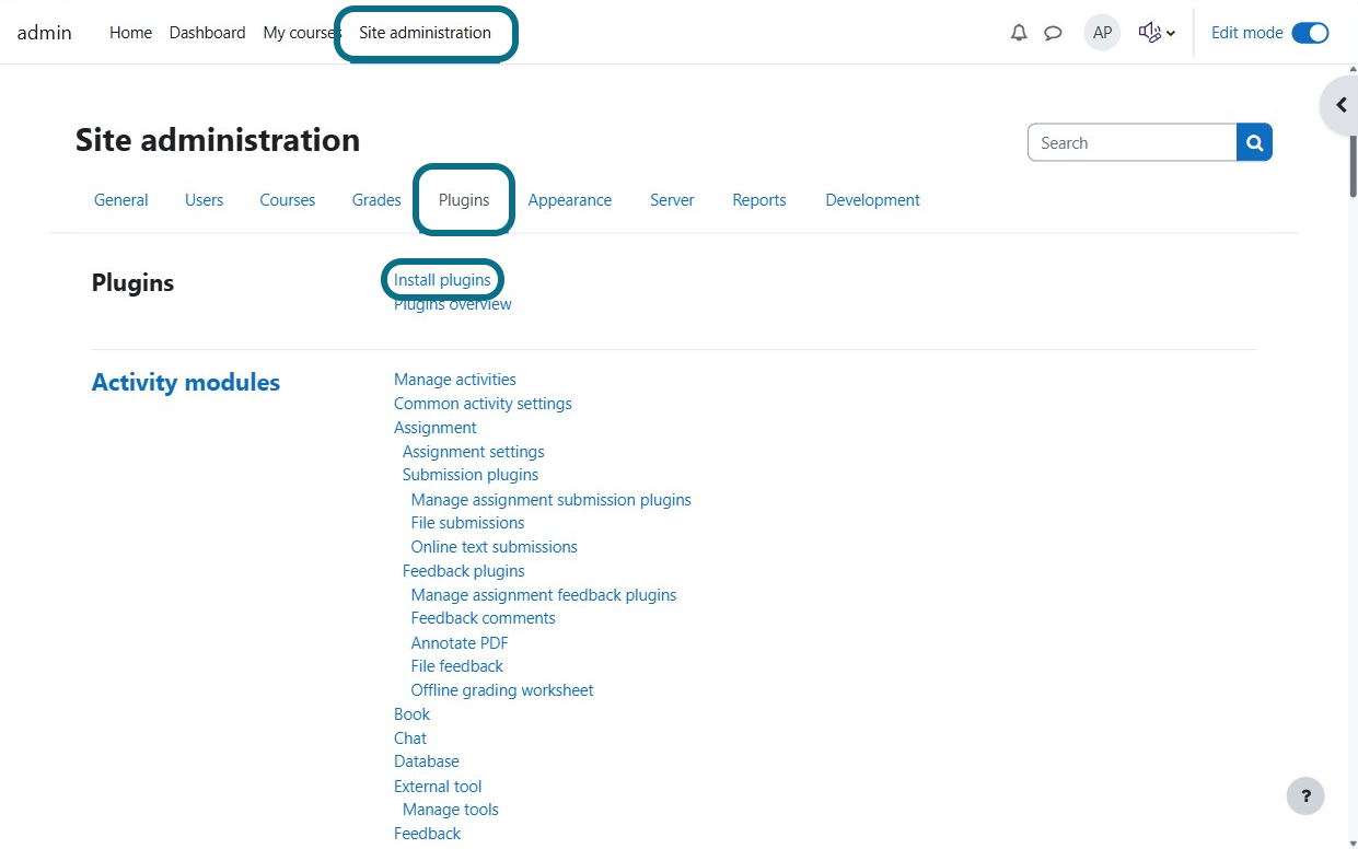 The install plugin button is highlighted.
