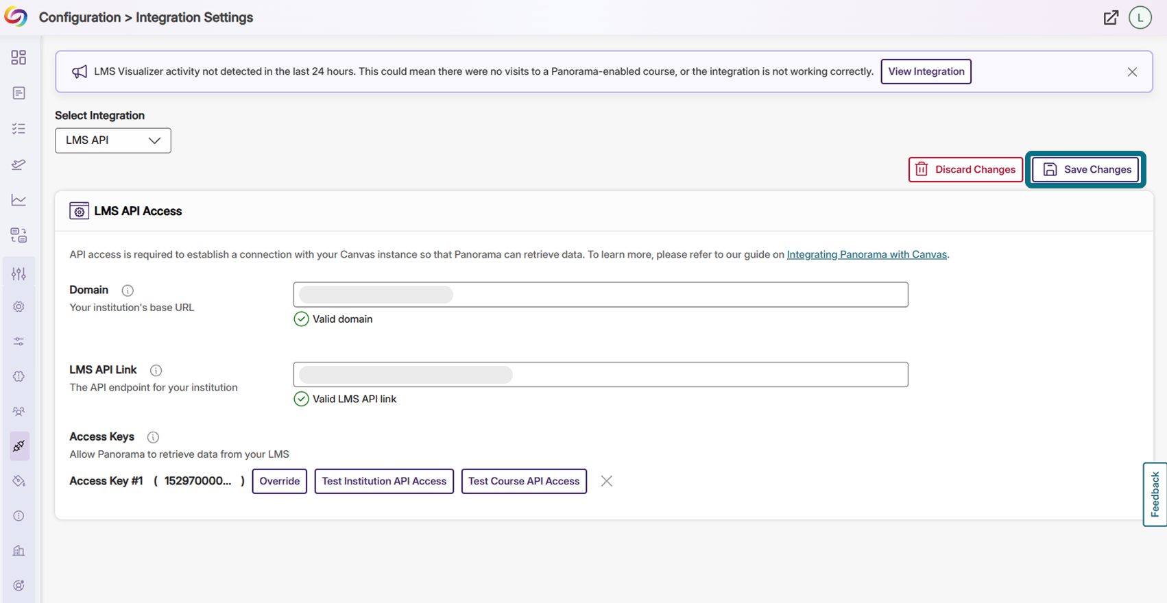 Click Save Changes for access key.png