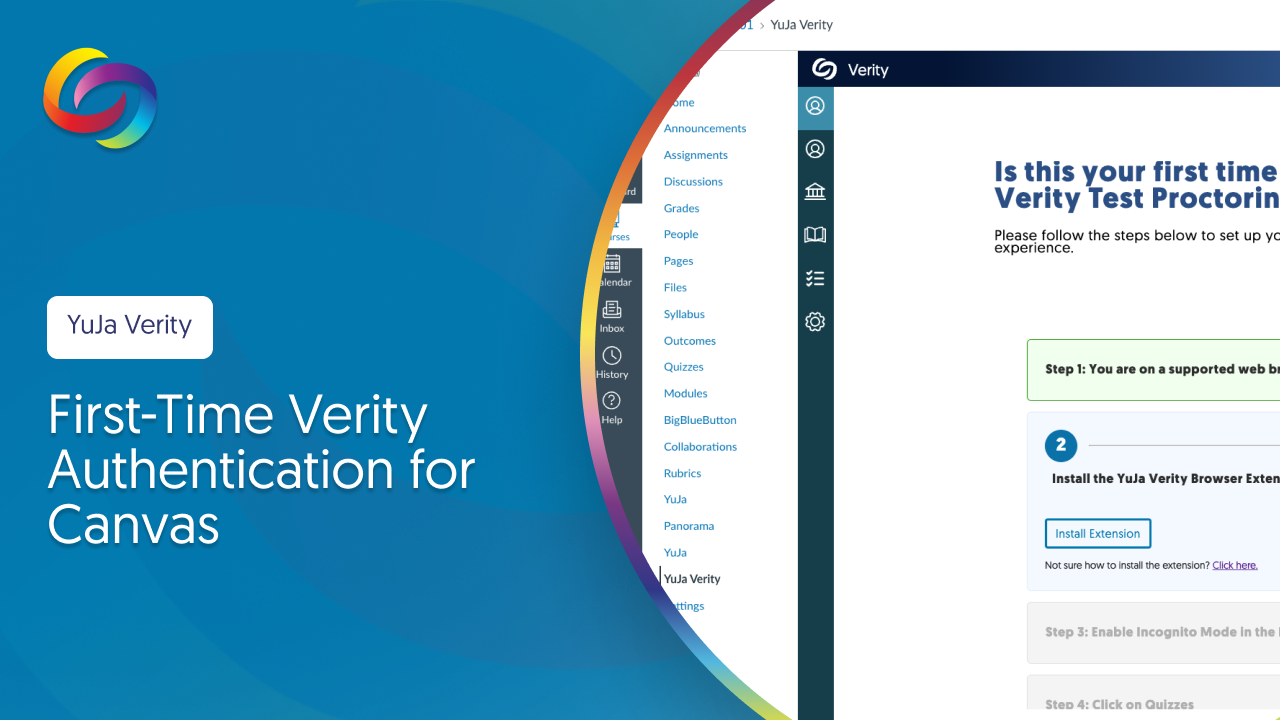 Vignette : première authentification Verity pour Canvas.