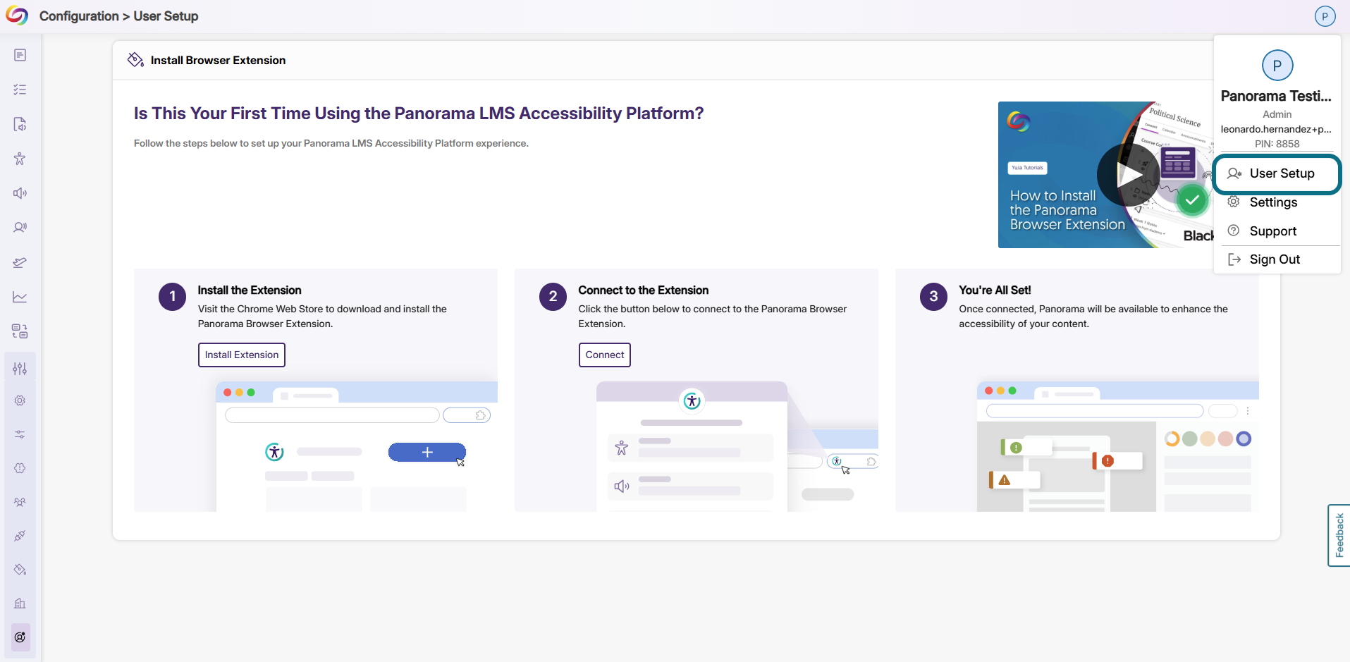 Configuration de l'utilisateur dans Panorama