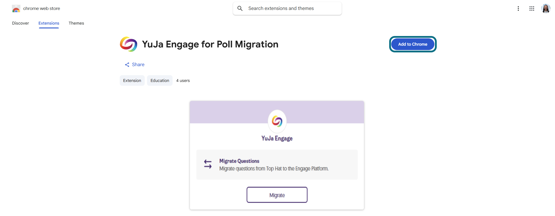 Engage : ajouter l'extension à Chrome