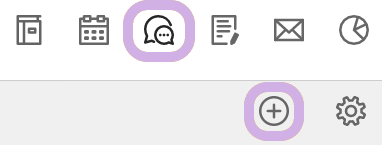 The Discussions button in the upper-right corner is highlighted along with the Add Discussions icon.